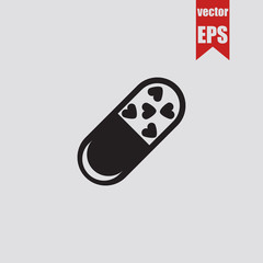 Pill icon.Vector illustration.