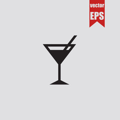 Cocktail icon.Vector illustration.	