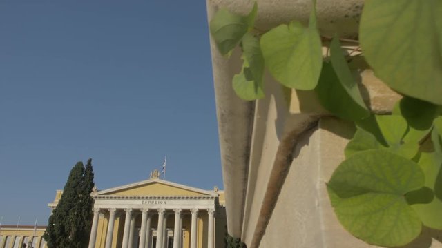 Slider shot of Zappion, built for the first modern Olympics in 1896, Athens, Greece, Europe