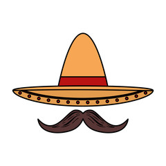 mexican mariachi hat with mustache