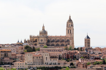 View to the center of Segovia, Spain