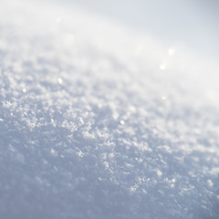 Obraz premium White snow, background, soft focus