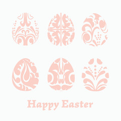 Vector Easter paper cut easter eggs