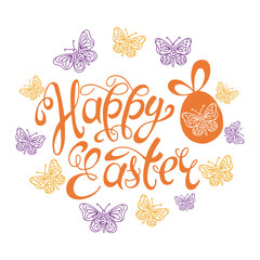 Happy Easter. Vector Celebration template background.