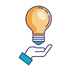 hand lifting bulb light