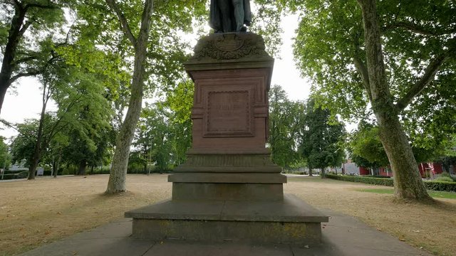 Statue of Friedrich Schiller on Schillerhoehe Height, Marbach am Neckar, Neckar Valley, Baden-Wuerttemberg, Germany