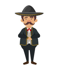 traditional mexican mariachi character