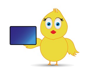 chick using latest tablet model in the market