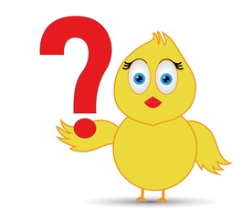 chick with question mark