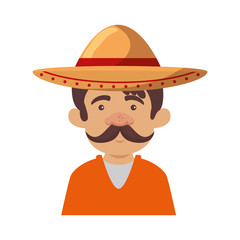 traditional mexican man with hat