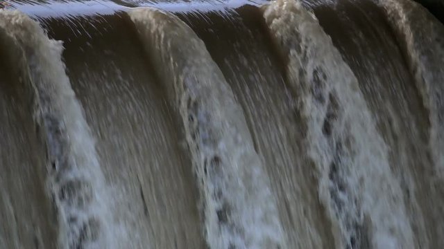 Weir at high water, Saar River, Serrig, Rhineland-Palatinate, Germany, Europe