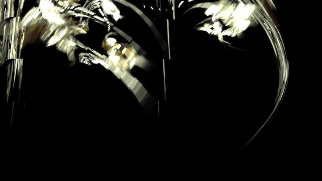 Abstract fractal forms morph and oscillate (Loop)