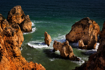 Portugal, Algarve, Lagos, Ponta da Piedade, Felsalgarve, Felsentor, Brandungstor