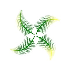 palm leaf logo design vector