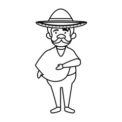 traditional mexican man with hat