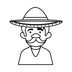 traditional mexican man with hat