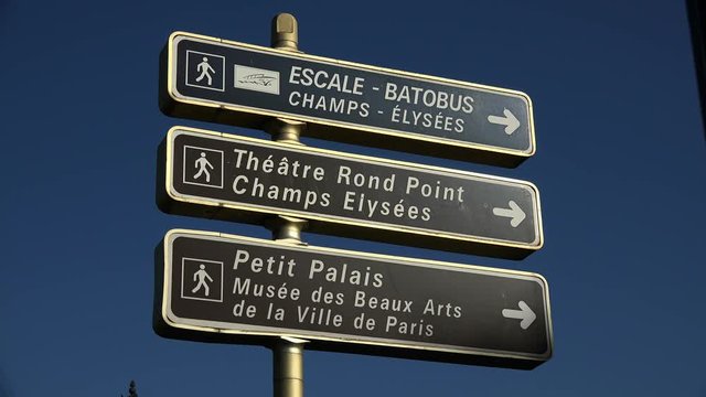 Traffic signs, Paris, France, Europe