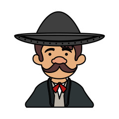 traditional mexican mariachi character