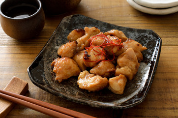 ぼんじりの照り焼き