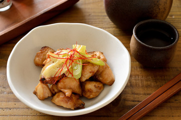 ぼんじりの照り焼き