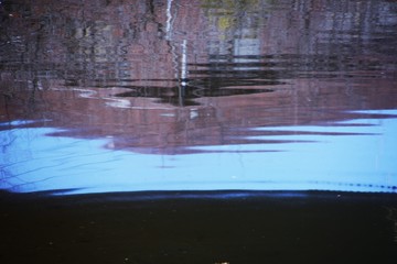 Reflection of the water surface of the river