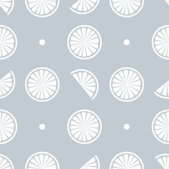 Seamless pattern with juicy slice vector illustration background.