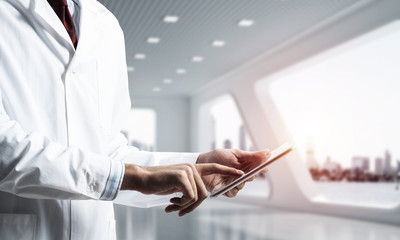 Medical industry concept by means of successful doctor