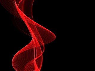 Abstract shiny color red wave design element