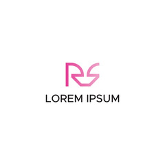 initial letter RS modern logo vector