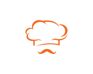 hat chef logo template vector illustration
