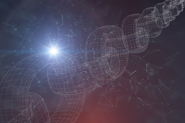 Blockchain on cryptocurrency cyberspace