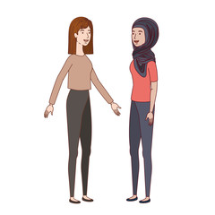 young women standing avatar character
