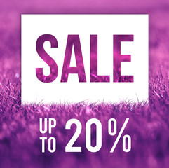 Spring sale poster. 20 off discount promotion sale.