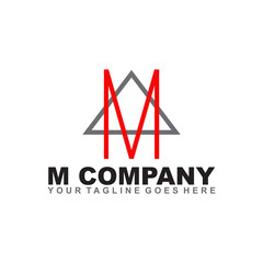 M letter logo design vector template
