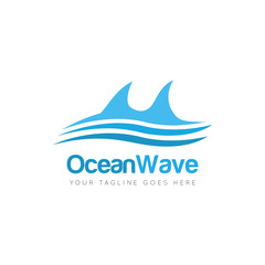 waves logo and icon vector illustration design template