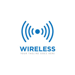 Wifi wireless internet signal logo and icon vector design template.