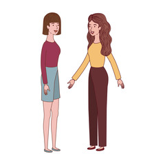 young women standing avatar character