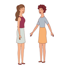 young women standing avatar character