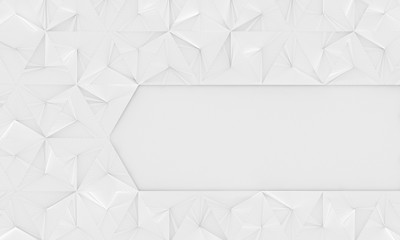 White Geometric Background With Space for Text (3d Illustration)