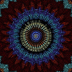 Vector mosaic art pattern. Curved mosaic image