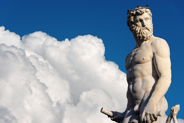Statue of Neptune - Roman God - Florence Italy