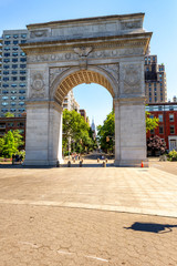 Fototapeta na wymiar Washington square arch in Manhattan, NYC
