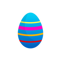 Easter eggs vector icons flat style on white background