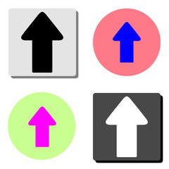 Arrow Up. flat vector icon