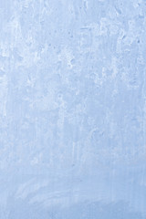 Frosty patterns on a frozen ice box in the early morning