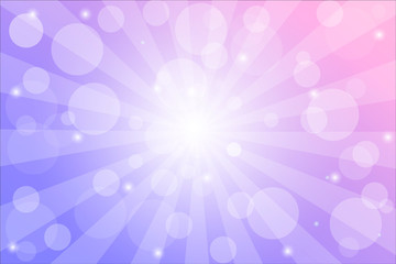 sunburst background with sparkles and rays, vector illustration with bokeh lights.