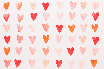 Abstract watercolor heart background. Concept love, valentine day greeting card.