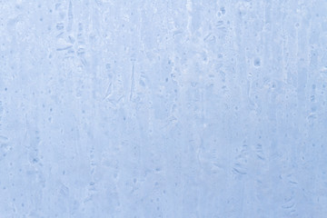 Frosty patterns on a frozen ice box in the early morning