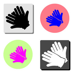 gloves. flat vector icon