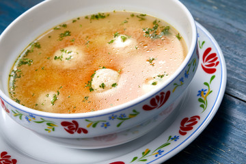 soup with meatballs